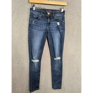 DL1961 Emma Jeans‎ 25 Legging Heath Blue Denim Low Rise Distressed